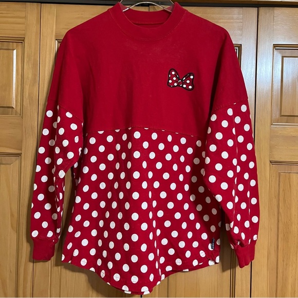 Spirit Jersey Red Polka Dot Disney Shirt Size XS - Picture 2 of 9